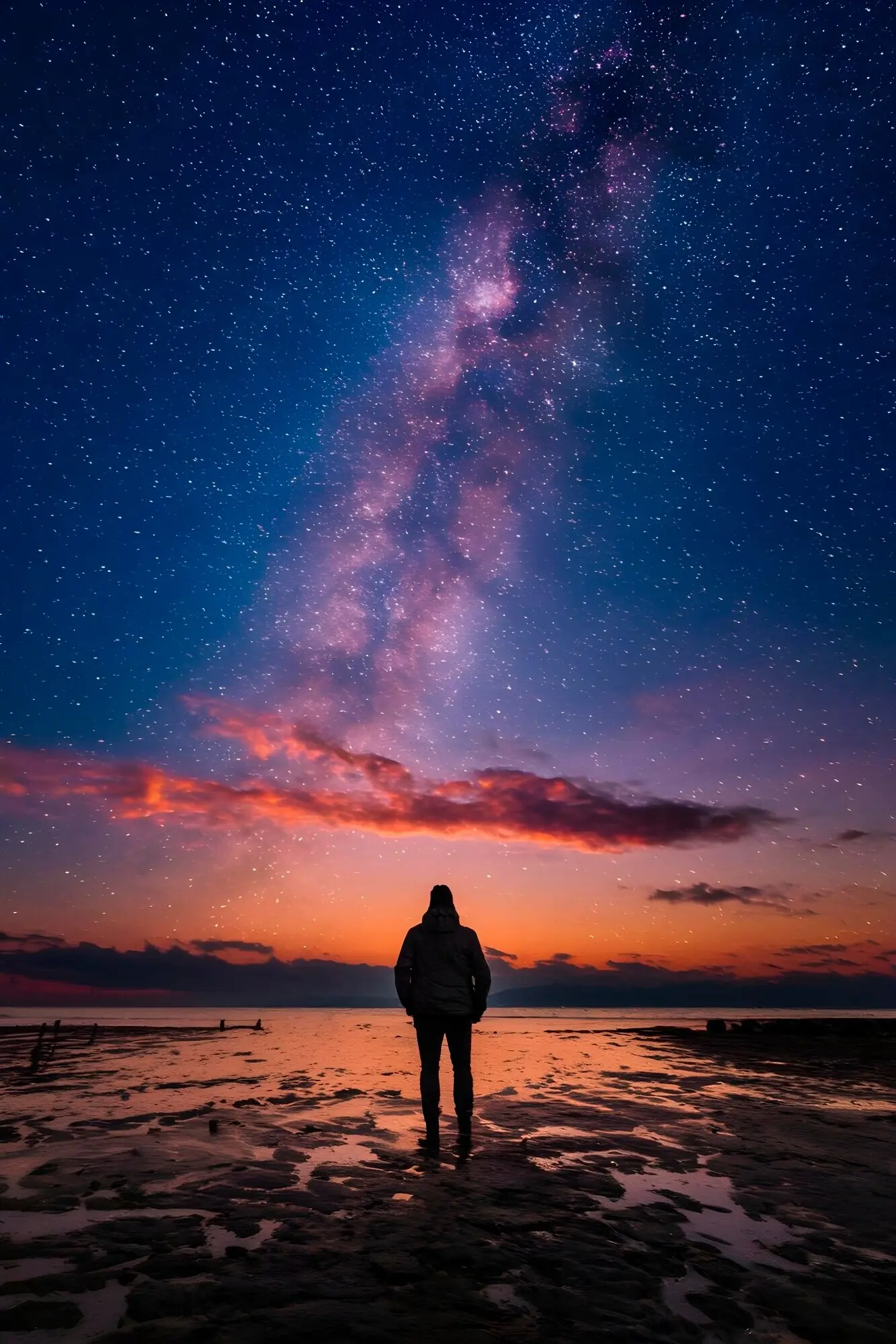 Ehrfurchtgebietende Nachtlandschaft